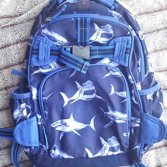 pottery barn shark backpack